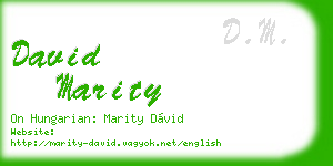 david marity business card